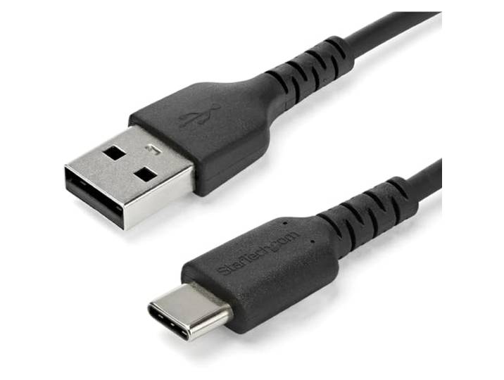 StarTech 2m USB-A naar USB-C Robuuste Laadkabel, 3A, USB 2.0, Zwart