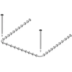 Keuco Brausevorhangstangen Set Plan 14940011200 für Viereck Dusche 120 x 120 cm, chrom