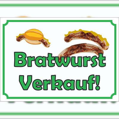 HB-Druck Bratwurst Werbeaufkleber Aufkleber A6 (105x148mm)