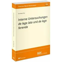 Flier:Interne Untersuchungen de lege la, Fachbücher von Kim-Mara Flier