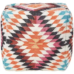 KELIM-POUF Manila mit Ethno-Muster, 43/43/43 cm