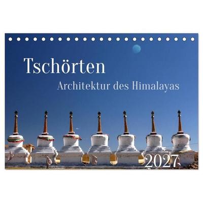 Tschörten, Architektur des Himalaya (Tischkalender 2027 DIN A5 quer), CALVENDO Monatskalender