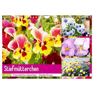 Stiefmütterchen Freundliche Gesichter (Wandkalender 2027 DIN A4 quer), CALVENDO Monatskalender