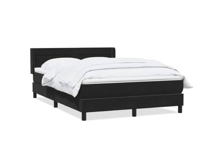 HMDNGOUT Boxspringbett mit verstellbarem Kopfteil, Samt, in Schwarz, 160x210 cm, inklusive Matratze und Lattenrost, Taschenfederkern für optimalen Schlafkomfort