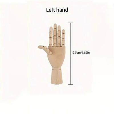 Wooden Artist Mannequin Figure left Hand