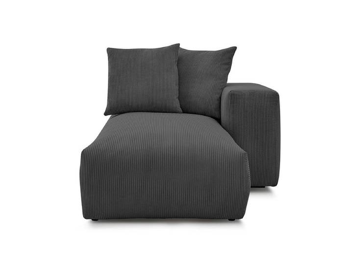 Récamière BOBOCHIC VOLTAIRE Cord-Stoff dunkelgrau