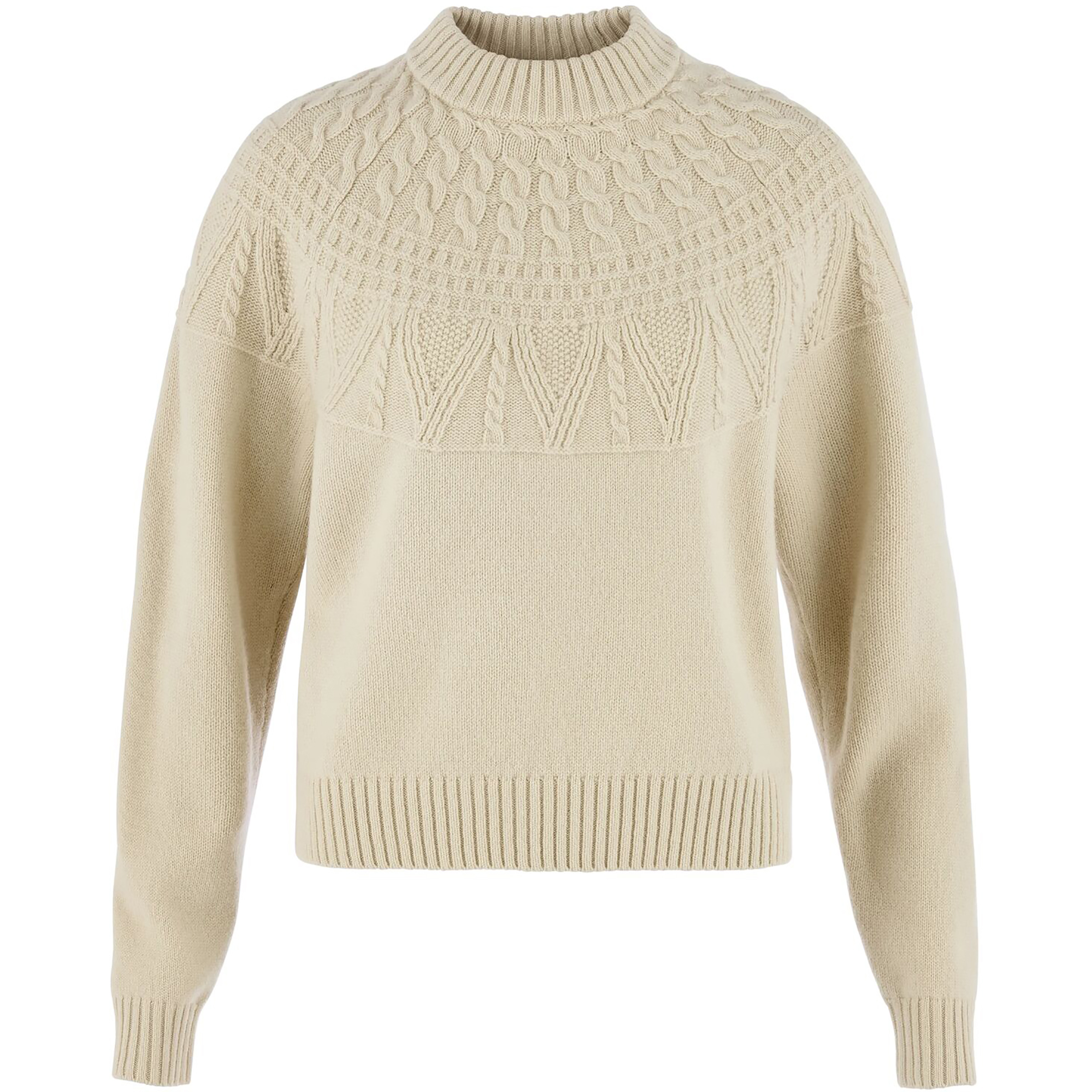 Fjällräven Övik Solid Jacquard Knit Damen Pullover beige Größe L Lifestyle Schnell trocknend