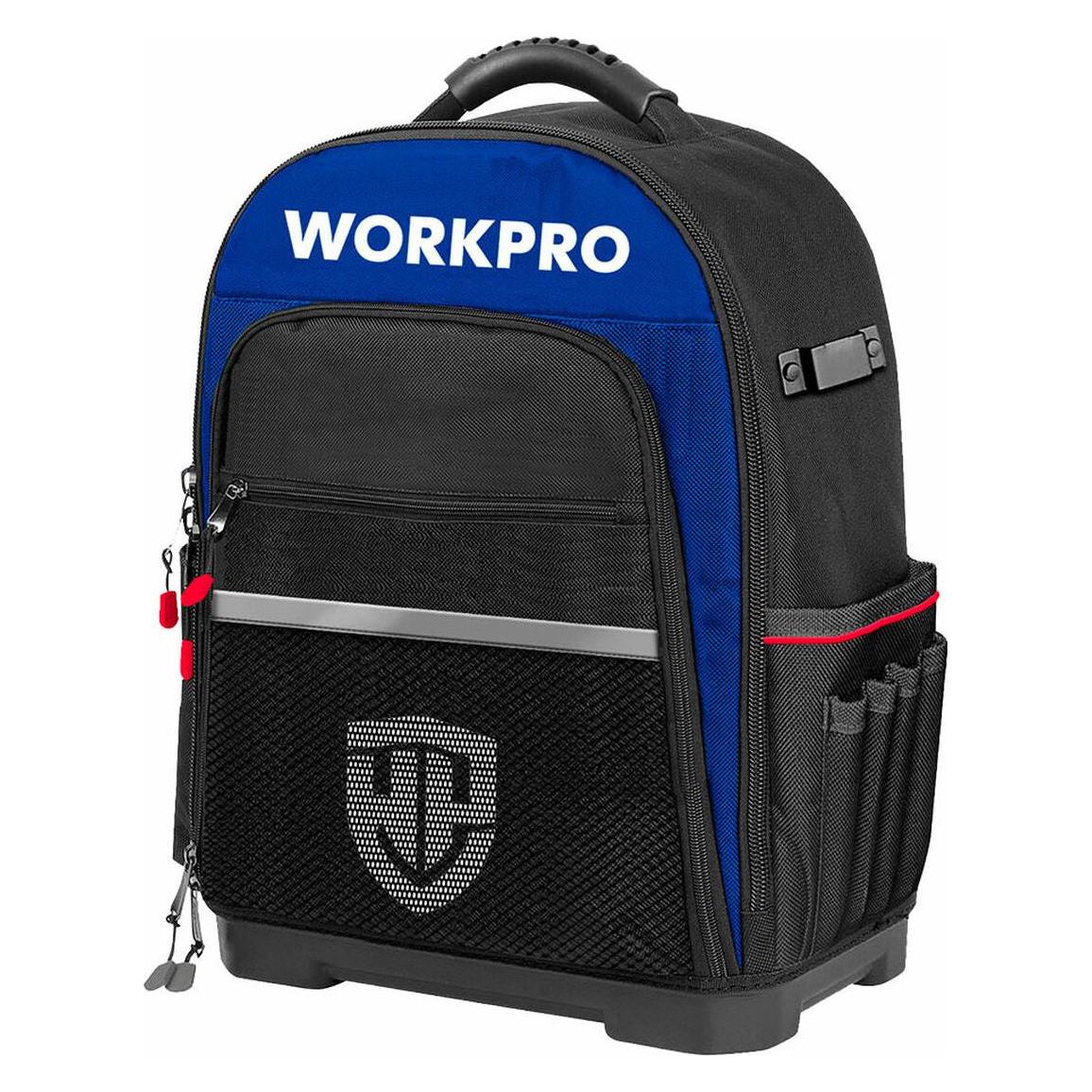 Workpro Werkzeughalter Blau Schwarz Polyester Kunststoff 28 L Rucksack (62253299)