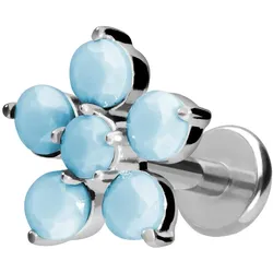 Titan Labret mit Push Fit BLUME + SYNTHETISCHE TÜRKISE