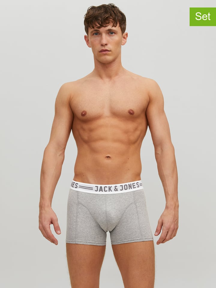 Jack & Jones 3er-Set: Boxershorts in Grau - S