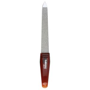 May Nagelfeile Solingen Saphir, verchromtes Metall, doppelsetig grob und fein, Länge 9 cm