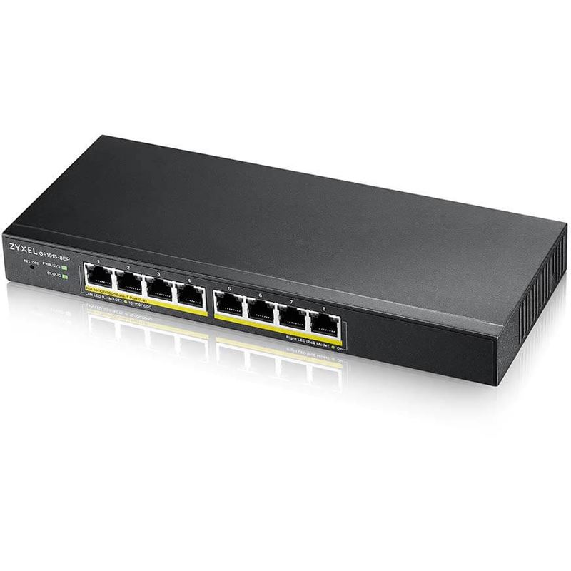 Zyxel 8-Port GbE+ 60Watt 802.3at Smart Switch NebulaFlex
