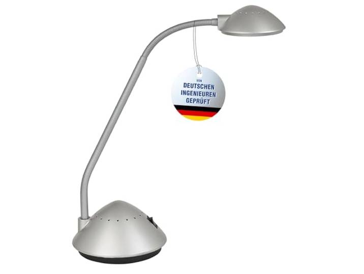 MAUL LED Tischlampe silber MAULarc zielgenau ausrichtbar fürs Büro