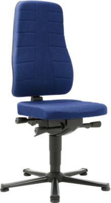 Drehstuhl All-in-One 9640, mit Gleiter, Stoffpolster, blau