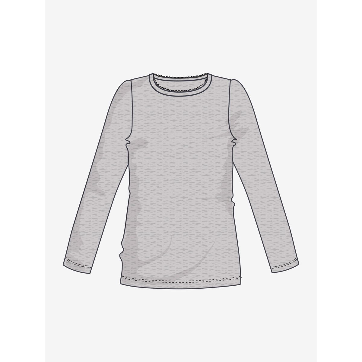 Minymo Blouse LS mediumgreymelange (1310) 110 4919-1310-110