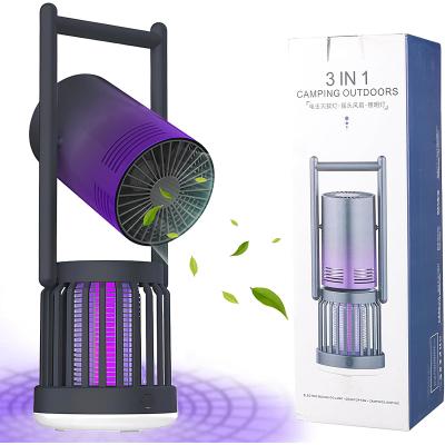 LightInthebox Bug Zapper Outdoor Rechargeable Mosquito Killer Lamp with Fan Electric Mosquito Zapper with LED Light Fly Zapper Indoor Insect Zapper Electric Fly Traps for Home Camping Backyard Patio Garden