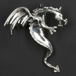 Drachensilber Drachen Schmuck Silber Anhänger  925 Silber - Silber