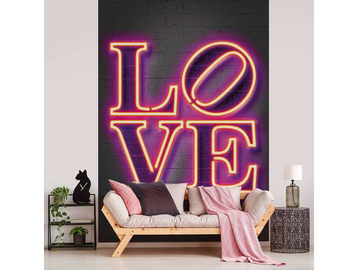 Fototapete Neon Tube Love 1 x 2cm