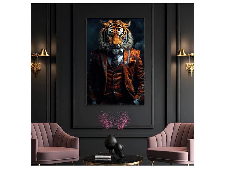 Acrylglasbild Stylish Tiger image LAND