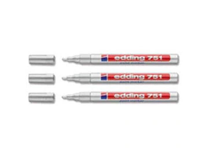 edding 751 lakmarker - wit - 10 verfstiften - ronde punt 1-2 mm - verfpen voor glas, stenen, hout, plastic, papier - waterproof, hoge dekking