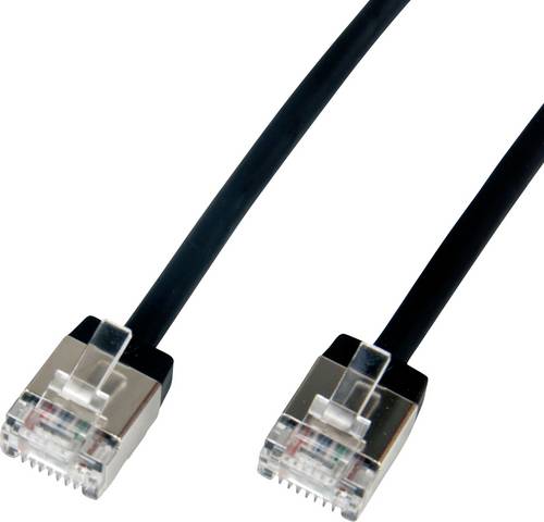 Roline 21.15.4565 RJ45 Patchkabel CAT 6a U/FTP 5m Schwarz 1St.