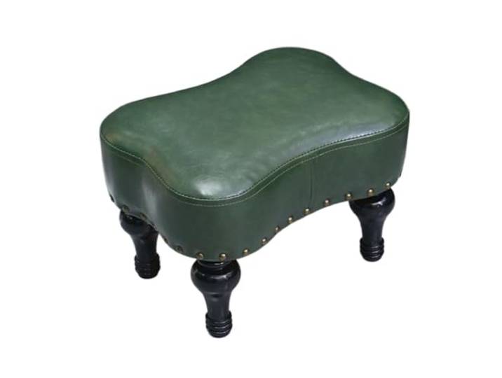 GTOULHH Sitzhocker Ottoman Hocker Fußhocker, Kleine Fußstütze, Niedriger Hocker for Eingangsbereich Und Wohnzimmerdekor Moderne für Wohnzimmer(Grün)
