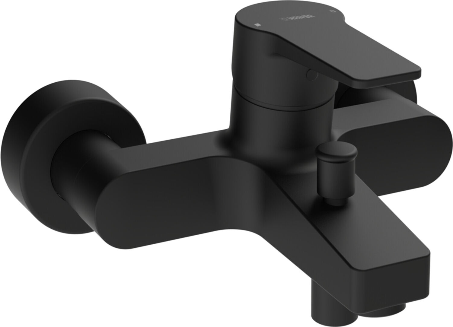 Wannen-Einhebelmischer HANSATWIST AP, Ausladung 162mm, mattschwarz (0974218333)