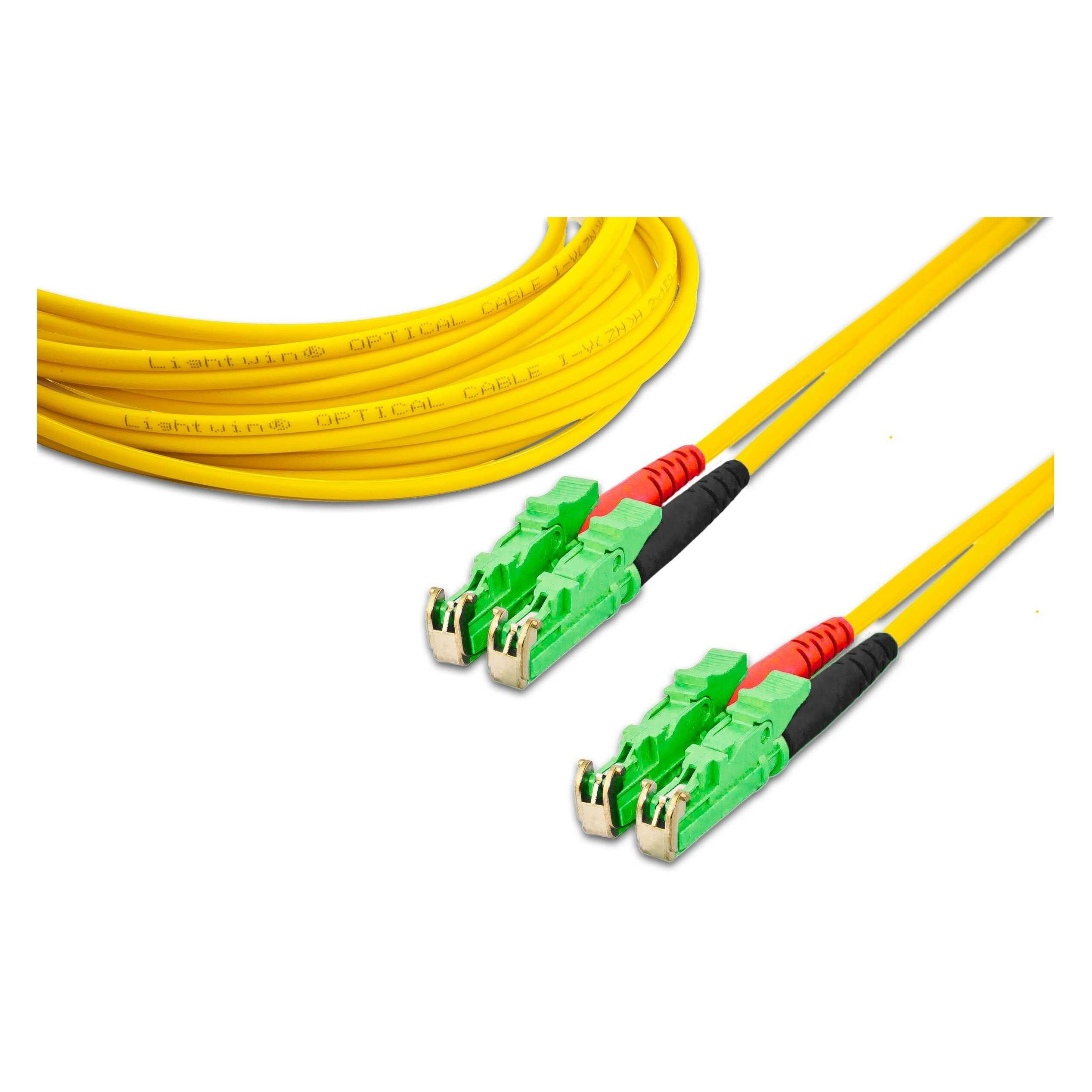 Lightwin LWL-Patchkabel LSH/APC-LSH/APC, Singlemode, Duplex, 2m (2 m) (LDP-09 LSHAPC-LSHAPC 2.0)