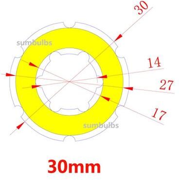 Uplift Essentials Angel Eyes COB LED Ring Light Source For DIY Car Headlights (12V DC) cold White 6500k 30mm 3w