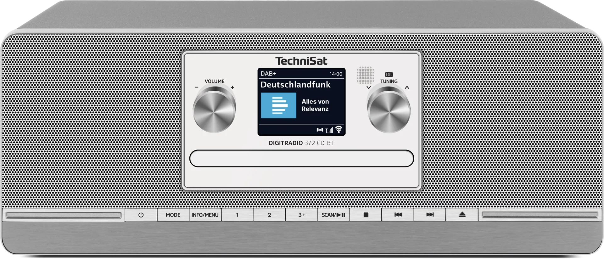 TechniSat DigitRadio 372CD BT Bluetooth DAB, DAB+, FM Radio Küche (Anthrazit, Silber) 0002/5101