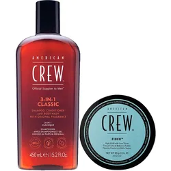 American Crew Fiber + 3in1 Classic Set big (Fiber 85g + 3in1 450ml)