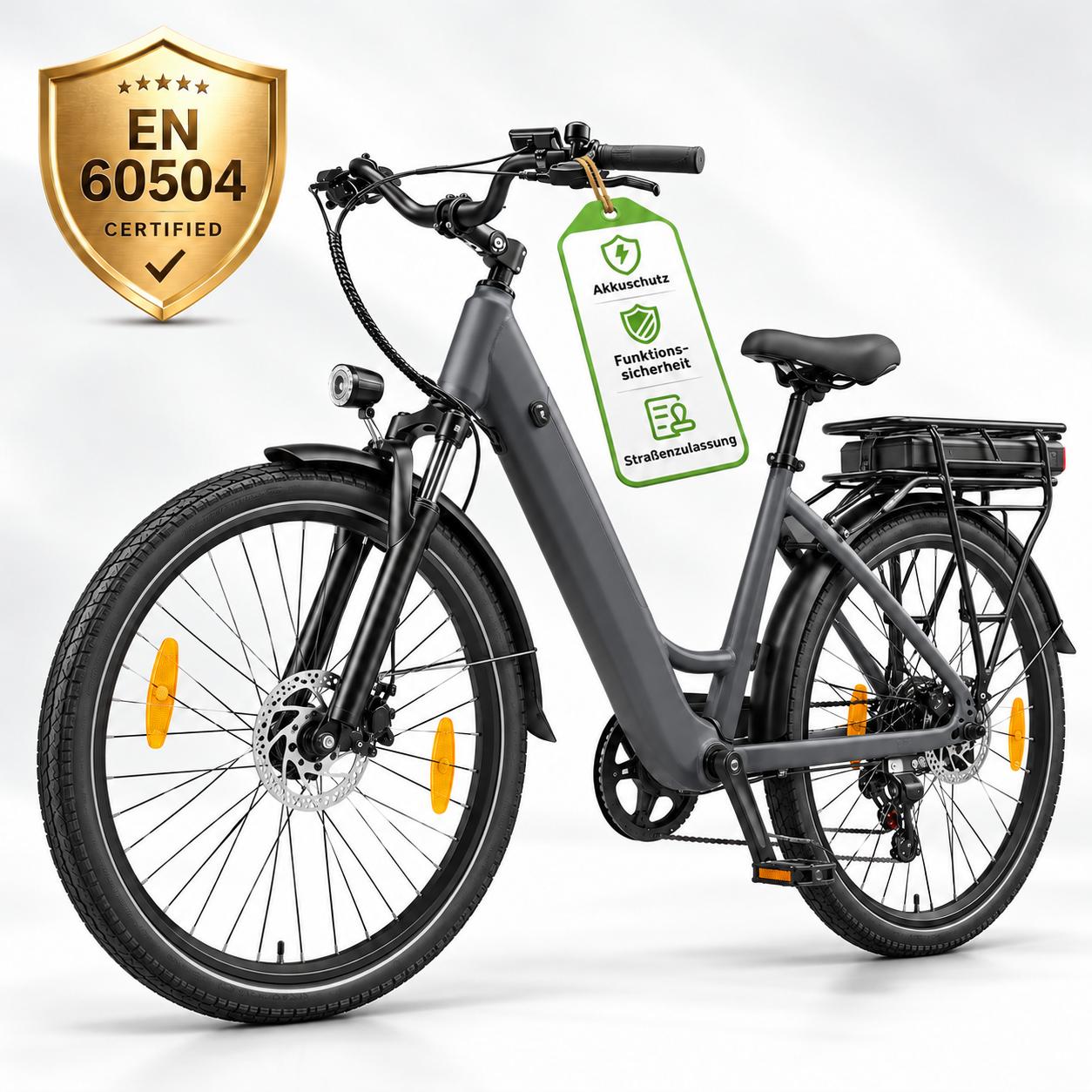 Maxtron Lira E-Bike 28" City E-Bike 250W | 48V 140km Akku | 7-Gang | Hydraulische Bremsen | LCD-Display | 120kg Belastung | 160cm+