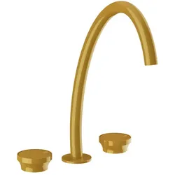 Gessi Origini 3-Loch Waschtischarmatur, hohe Version, ohne Ablaufgarnitur, Ausladung 230mm, 66016277, Farbe: Glossy Ocra
