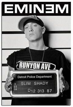 Uplift Essentials Super Rapper Eminem Canvas Poster Iconic Rap Legend Wall Art For Music Fans & Home Decor style 6 11.8 X 15.7 In