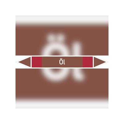 Rohrleitungskennzeichen Öl - 100x15 mm Folie selbstklebend