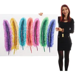 MCW, Bilder, Wandbild Federn (120 x 90 cm)