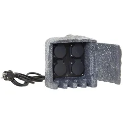 Star Trading, Lichterkette, Outdoor Verteiler-Steckdose,Plugge', spritzwassergeschützt, 4 Steckpl (0.20 m)