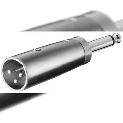 Goobay 27452 XLR Adapter, AUX Klinke 6,35 mm mono Stecker zu XLR Stecker - XLR-Stecker (3-Pin) > Klinke 6,35 mm Stecker (2-Pin, mono)