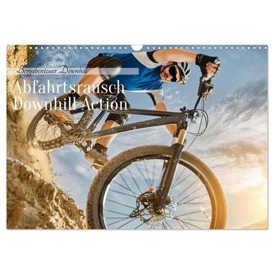 Abfahrtsrausch Downhill Aktion (Wandkalender 2027 DIN A3 quer), CALVENDO Monatskalender