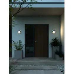 Nordlux LED Wandleuchte OLIVER ROUND Outdoor, IP54, schwarz NORD-2218261003