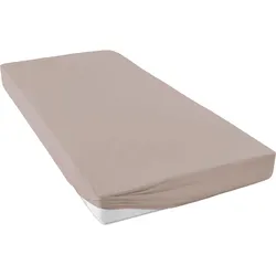 Spannbettlaken PRIMERA "Max - Der Teamplayer", grau (kiesel), L:200cm, Jersey, Obermaterial: 100% Baumwolle, Bettlaken, Spannbettlaken, FAMILIENHELD mit einem sicheren und komfortablen Schutz