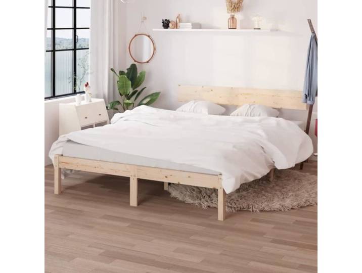 BESTLIFE - Mode Cadre de lit Bois de pin massif 160x200 cm - BEST MEUBLE(5281)