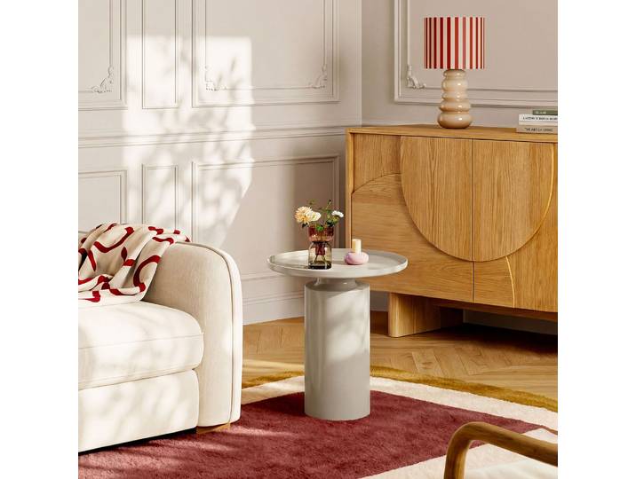 HABITAT - Table d'appoint en métal - Grège - Elyne