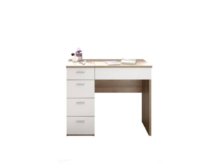 Xora Schminktisch, Weiß, Sonoma Eiche, 4 Schublade(n) Schubladen, 90x76x42 cm, Schlafzimmer, Schminktische