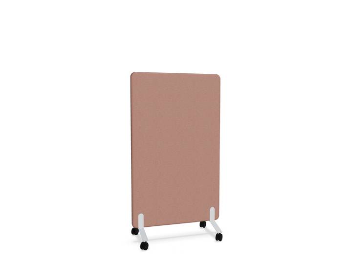 Trennwand Mdd Sonic 90x145 cm, auf Rollen, Rosa/Weiss, Neu