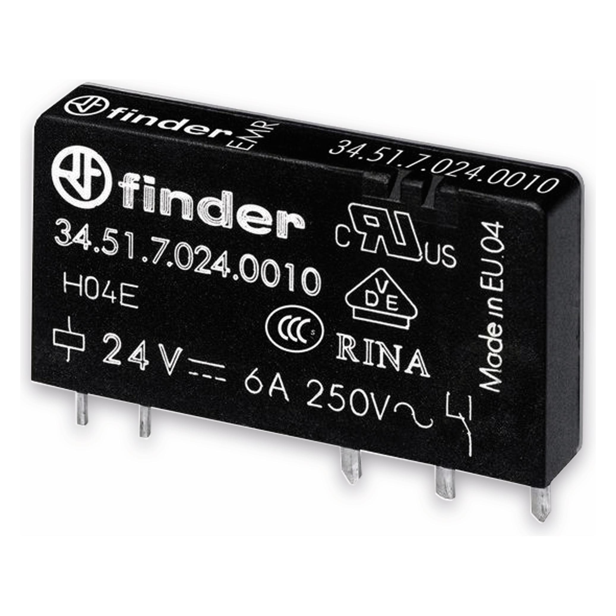 Finder Print-Leistungsrelais 24 VDC 170 mW (34.51.7.024.4010)