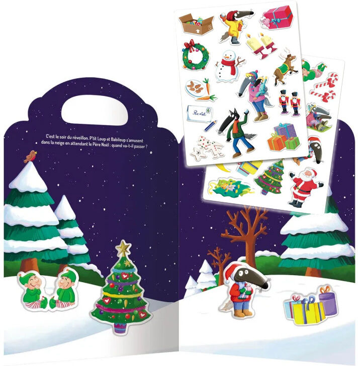 P'tit loup : Mes stickers en relief : Vive noël - Auzou
