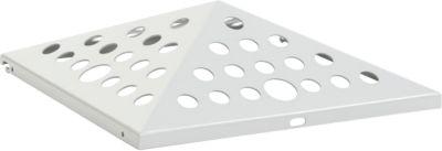 V-Part Deckel für Ascher-Papierkorb Pyramide, offen, pyramidenförmig, Edelstahl, B 365 x T 345 x H 95 mm, silber