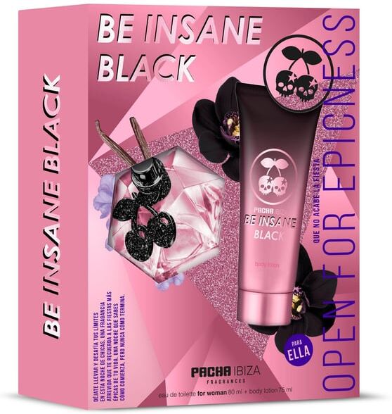 Pacha Ibiza Be Insane Black EDT 80 ml + Loción Hidratante 75 ml Lote