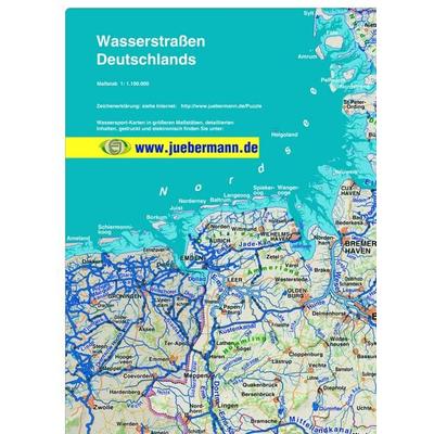 Wasserstraßen Deutschland 1 : 1 100 000, Sonstige von Erhard Jübermann, Jübermann, E, 978-3-929540-23-9